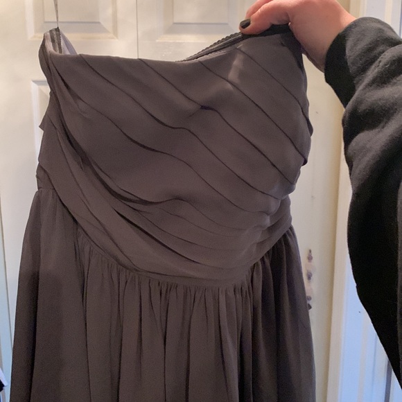 Azazie Grey Bridesmaid Dress - Picture 3 of 7